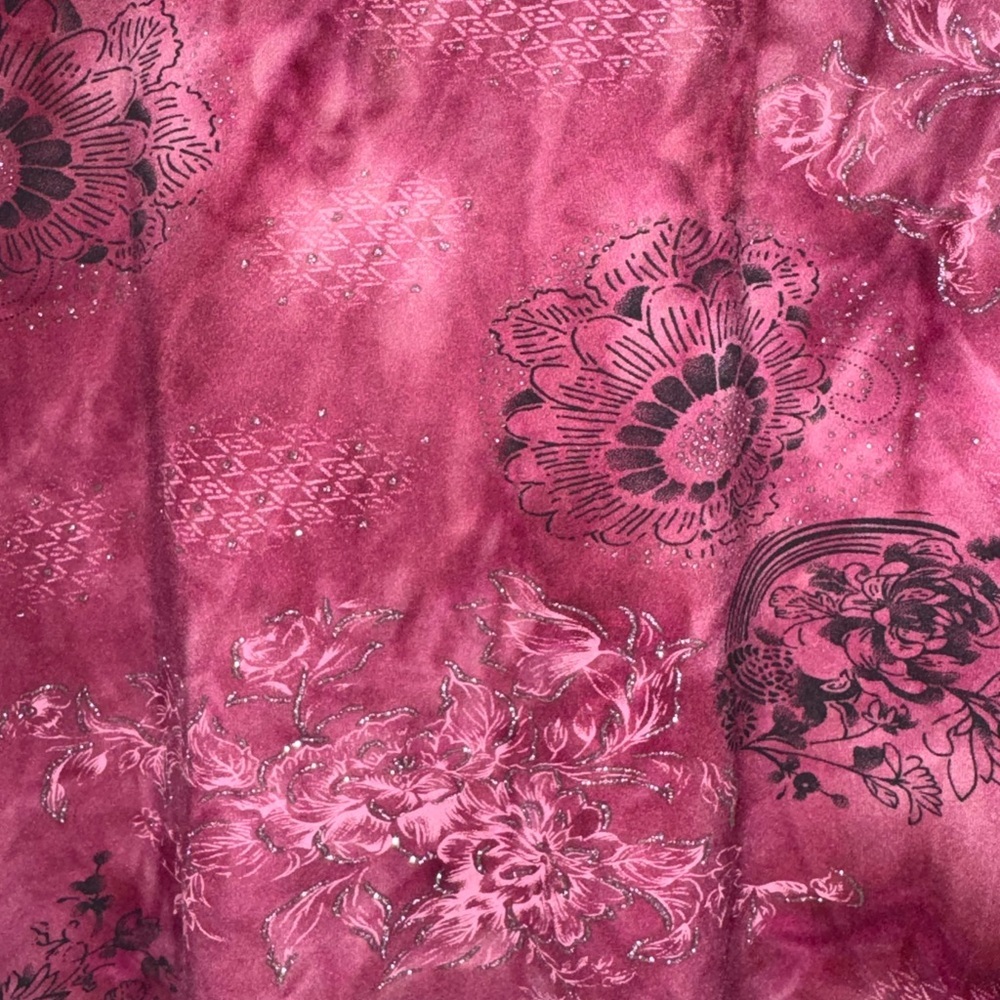 Vintage Suzie Burgundy Floral Top – Size Small | Made in USA - Picture 3 of 6